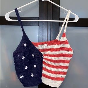 American flag crop top